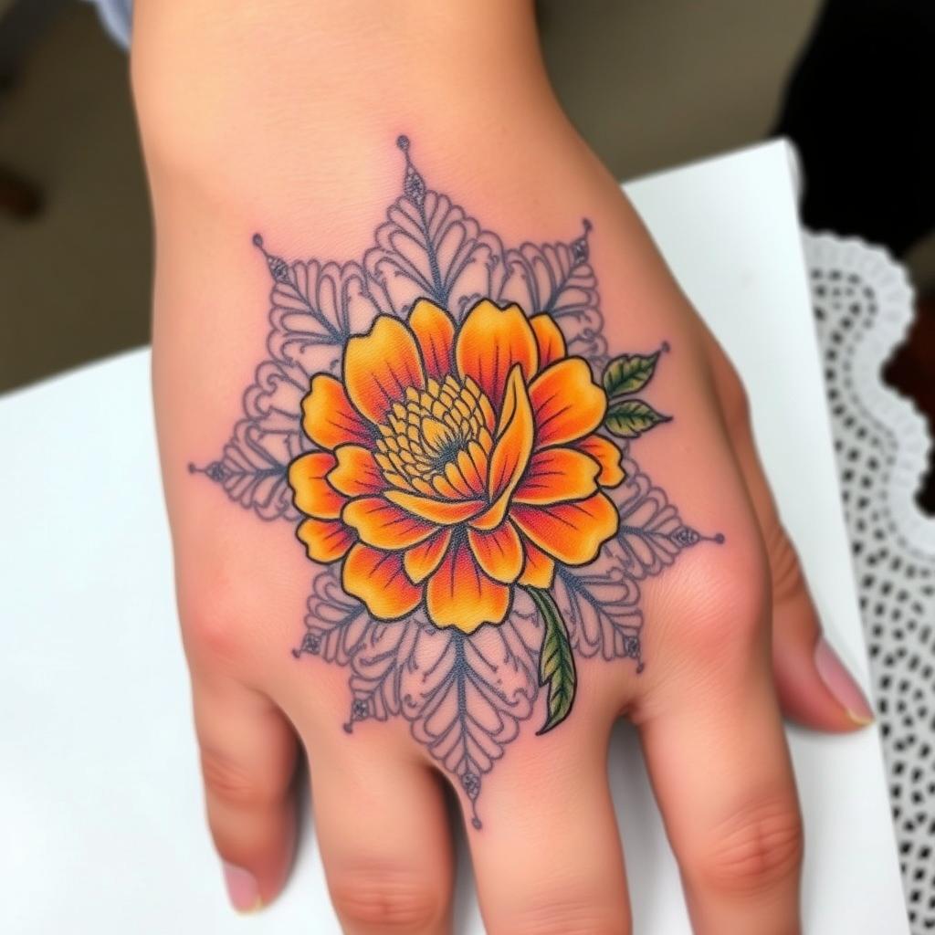 marigold tattoo designs