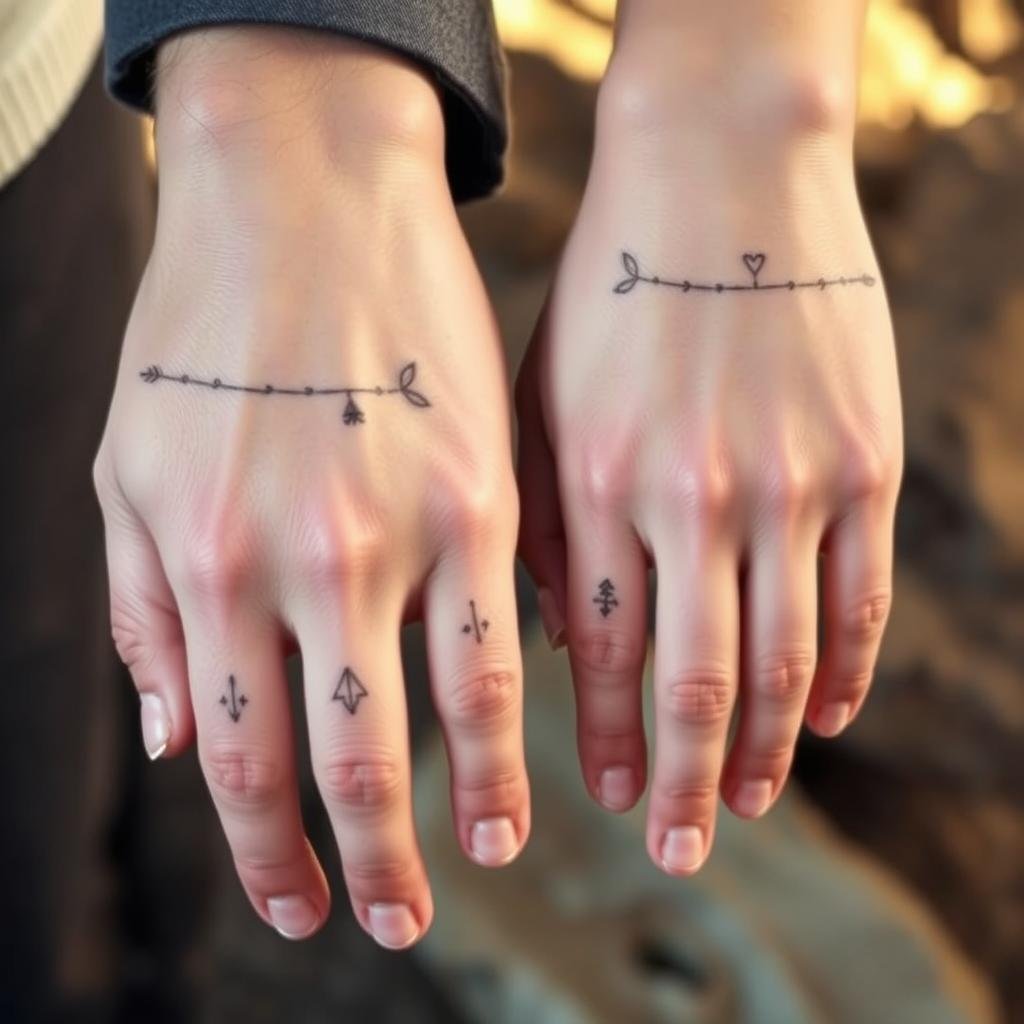matching hand tattoos for couples