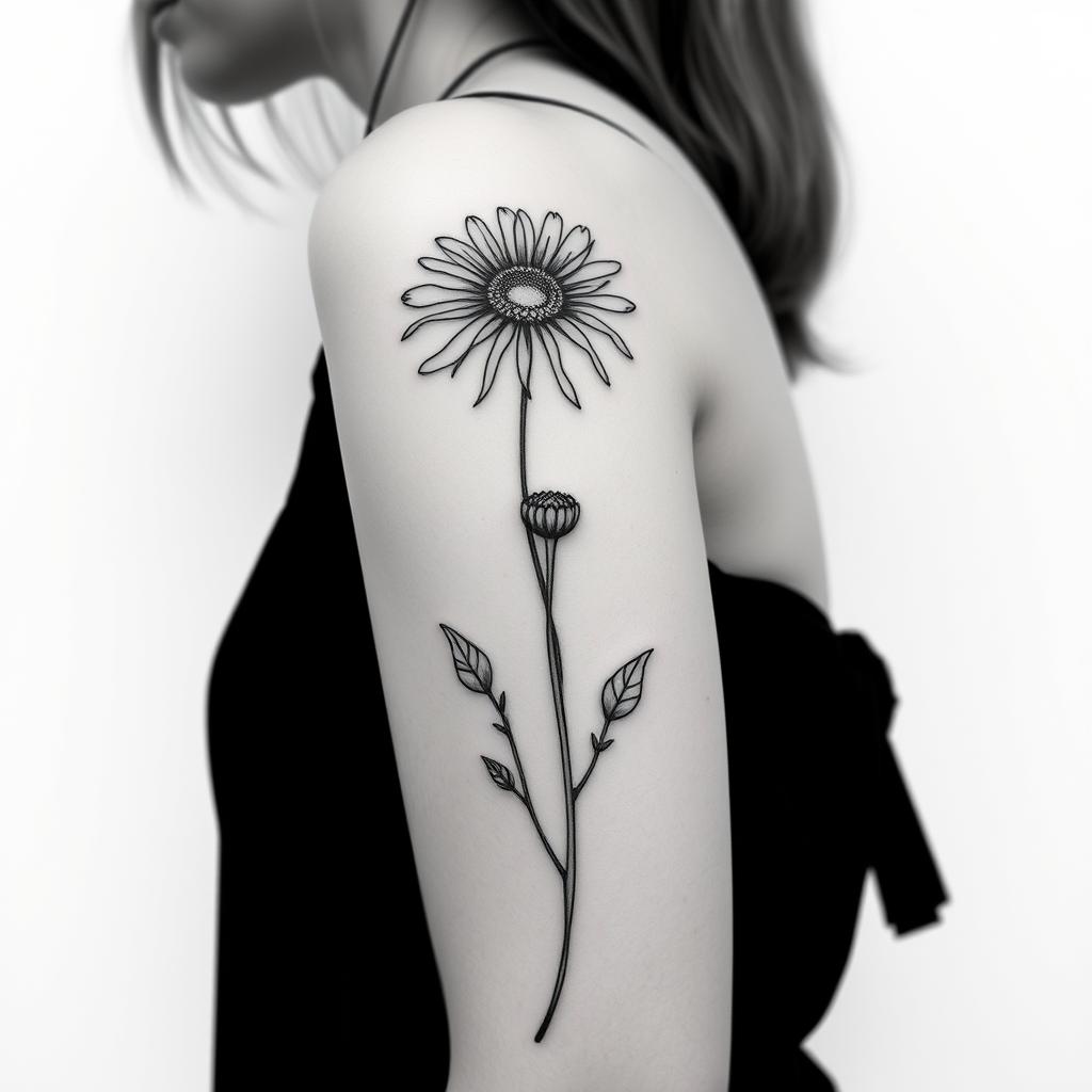 minimalist october birth flower tattoos