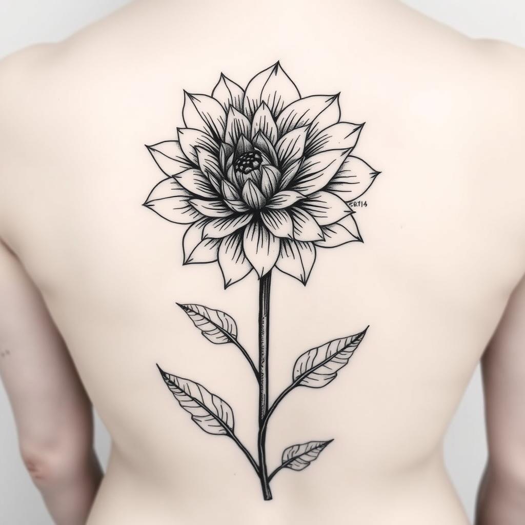 october birth flower tattoo black and white