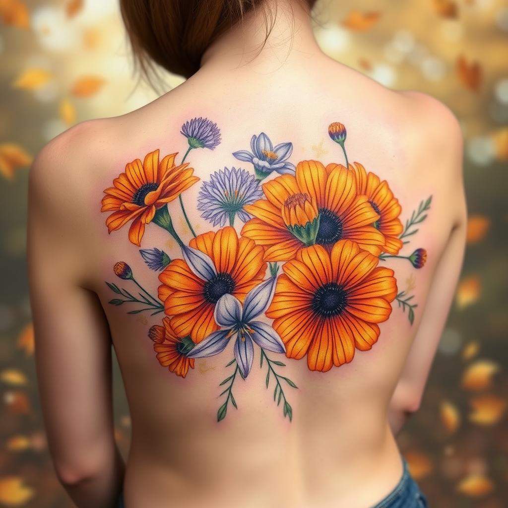october birth flower tattoos