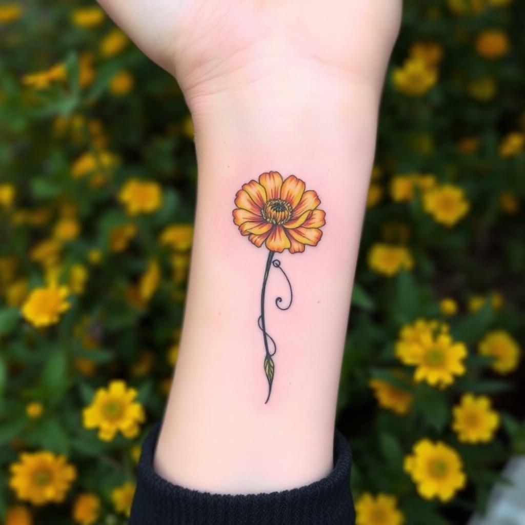 october birth flower tattoos small