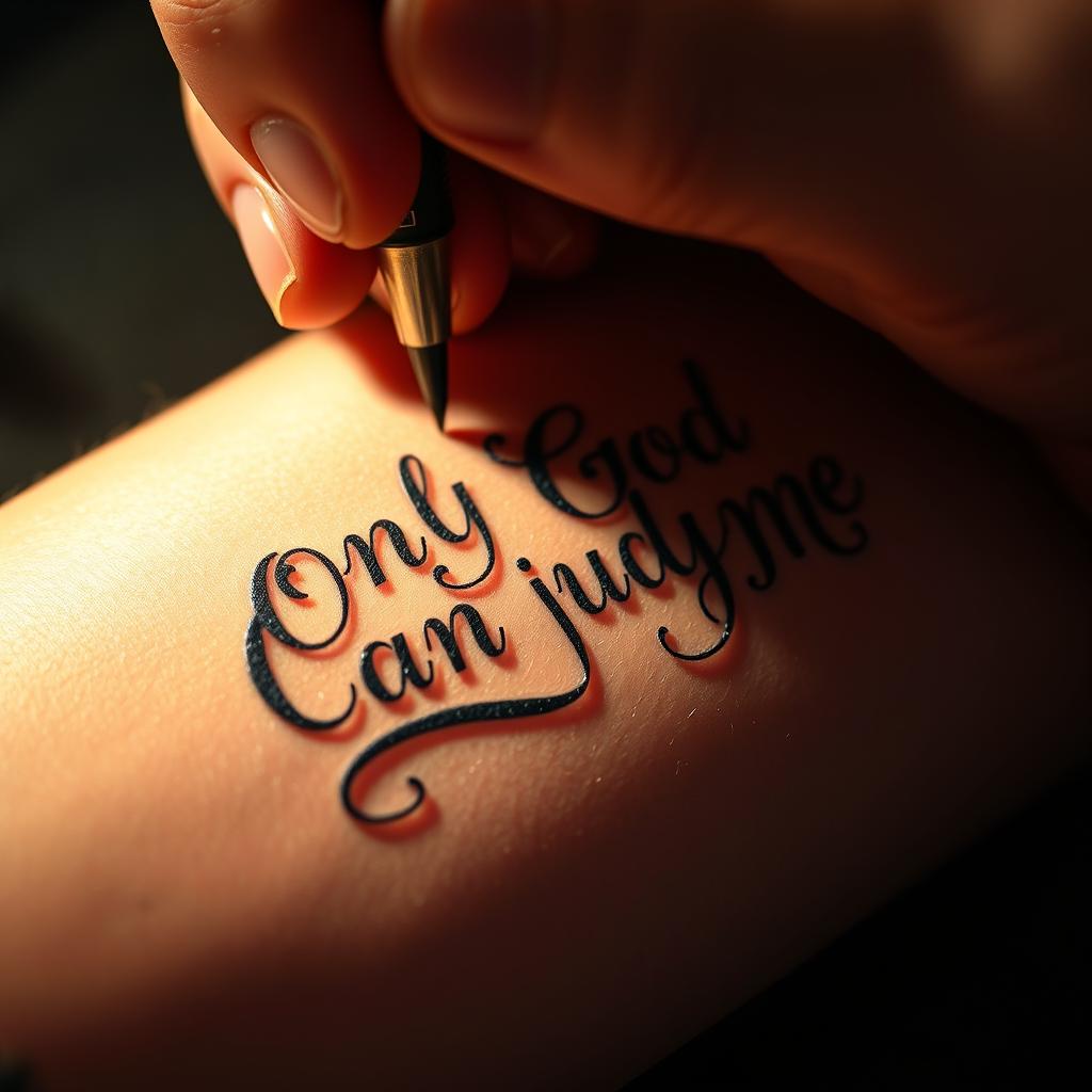 only god can judge me quote tattoos
