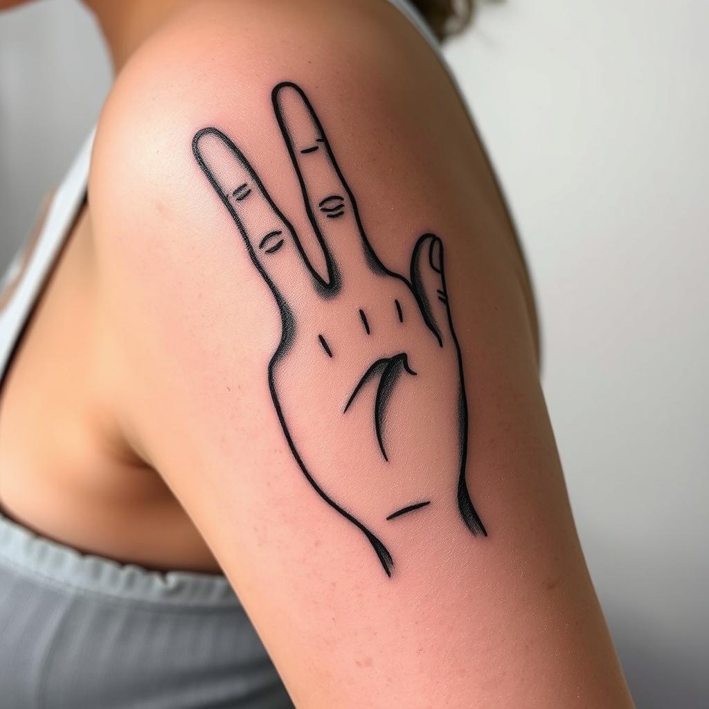 sign language hand symbols tattoos