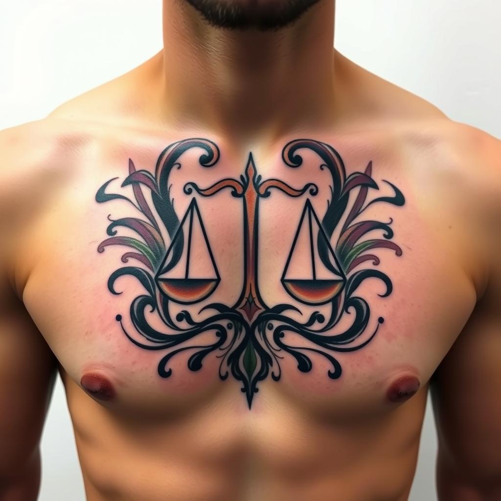 unique libra symbol tattoos