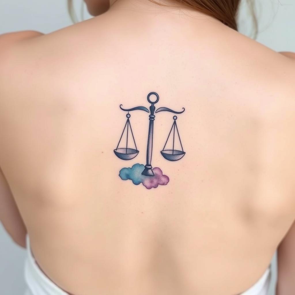 watercolor libra tattoo designs for libra sign