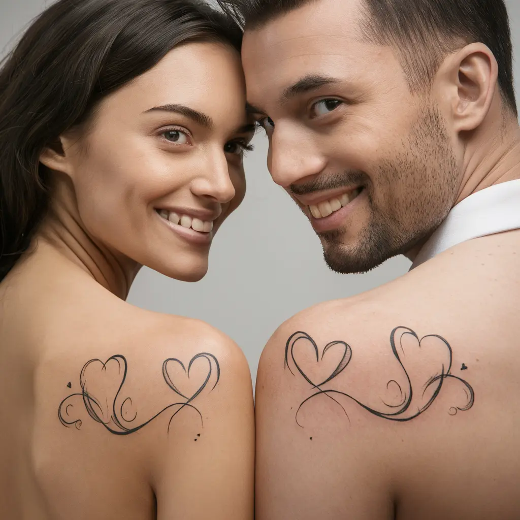 Choosing the Perfect Placement for Couple Heart Tattoos 2