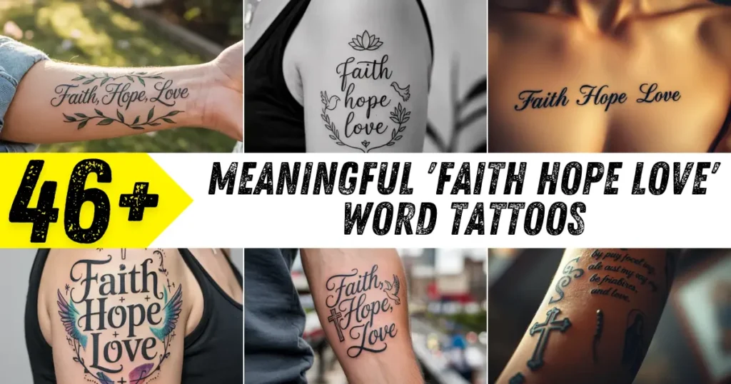 Meaningful 'Faith Hope Love' Word Tattoos (1)
