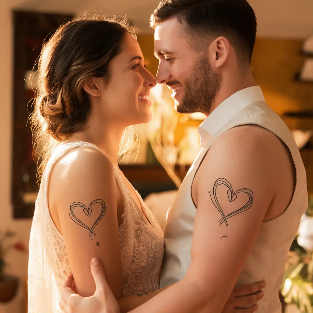Popular Heart Tattoo Designs for Partners 2