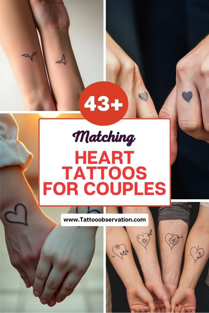 43+ Matching Heart Tattoos for Couples Symbolize Your Love