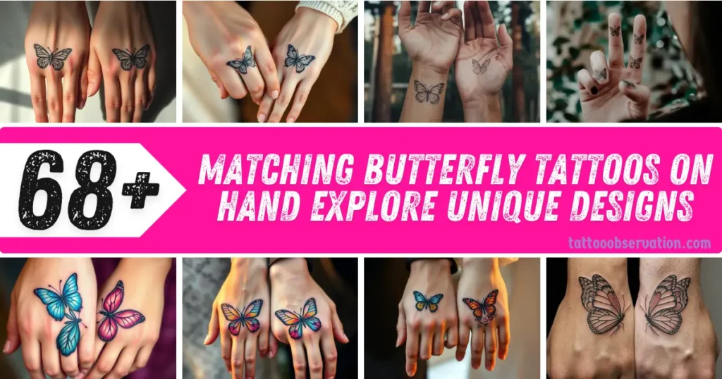 Matching Butterfly Tattoos on Hand Explore Unique Designs