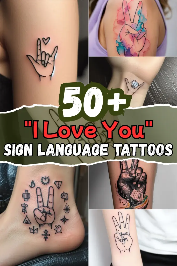 50+ I Love You Sign Language Tattoos