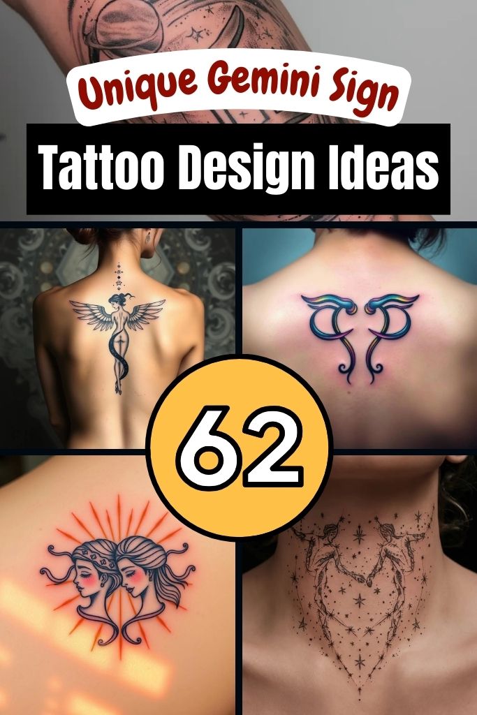 Unique Gemini Sign Tattoo Design Ideas